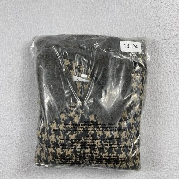 CAbi Jacket Womens 8 Multicolor Houndstooth Sweater Academia College‎ Preppy - Picture 12 of 12